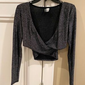Sparkly wrap around crop